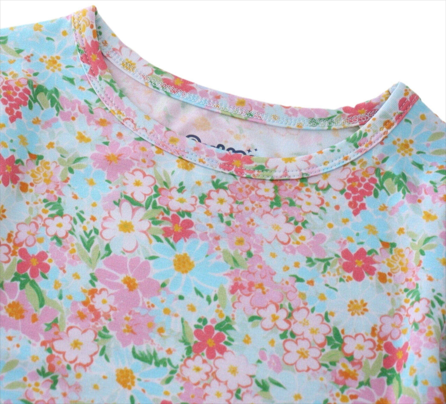 PoshTOT Pink Baby‘s Breath 2 Piece PJ Set