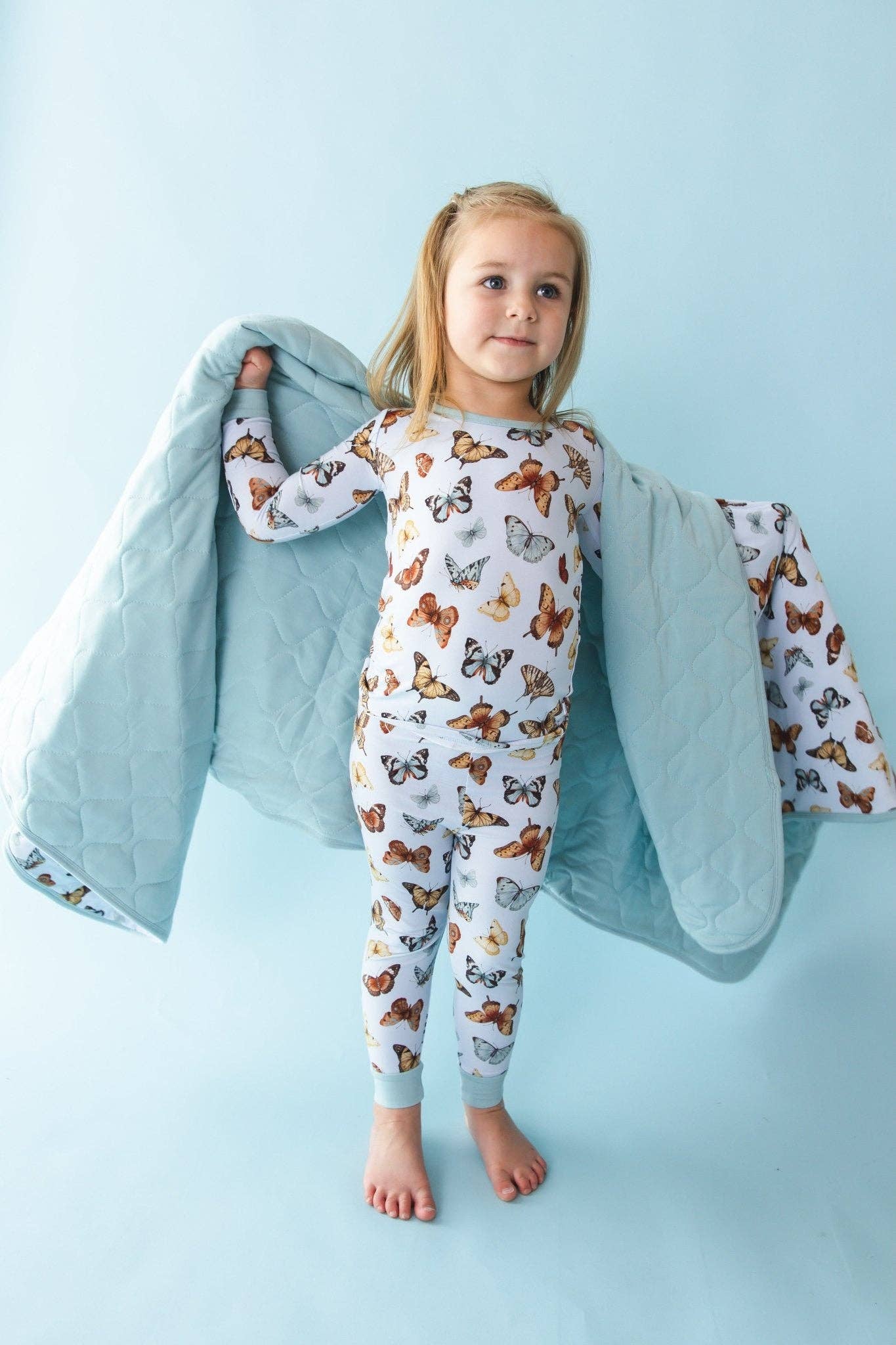 Butterfly Kisses Toddler Quilted Blanket “60x40”