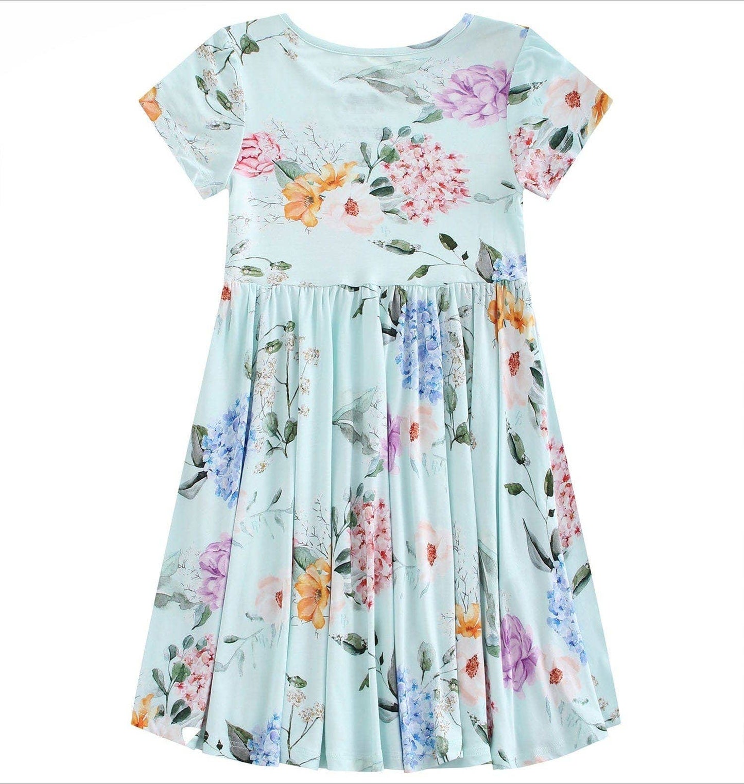 PoshTOT Hydrangea Bamboo Girls Twirl Dress
