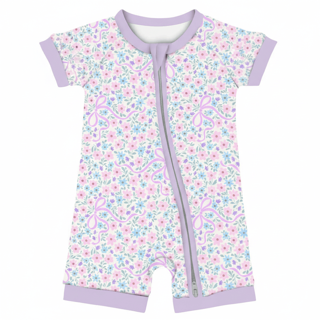 Charlie Play Floral Keepsake - Bamboo Lyocell Shorty Romper