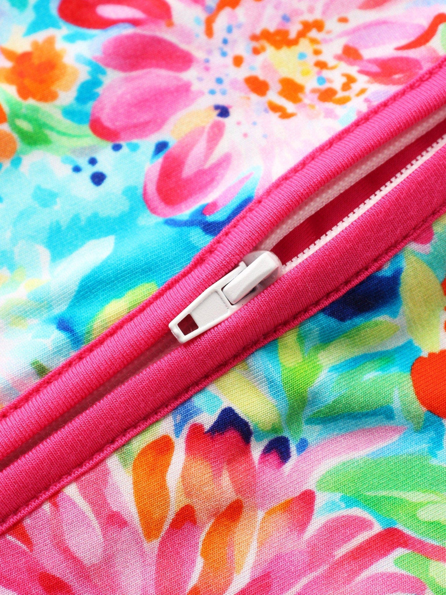 PoshTOT Chrysanthemum Bamboo Baby Convertible Zippy Romper