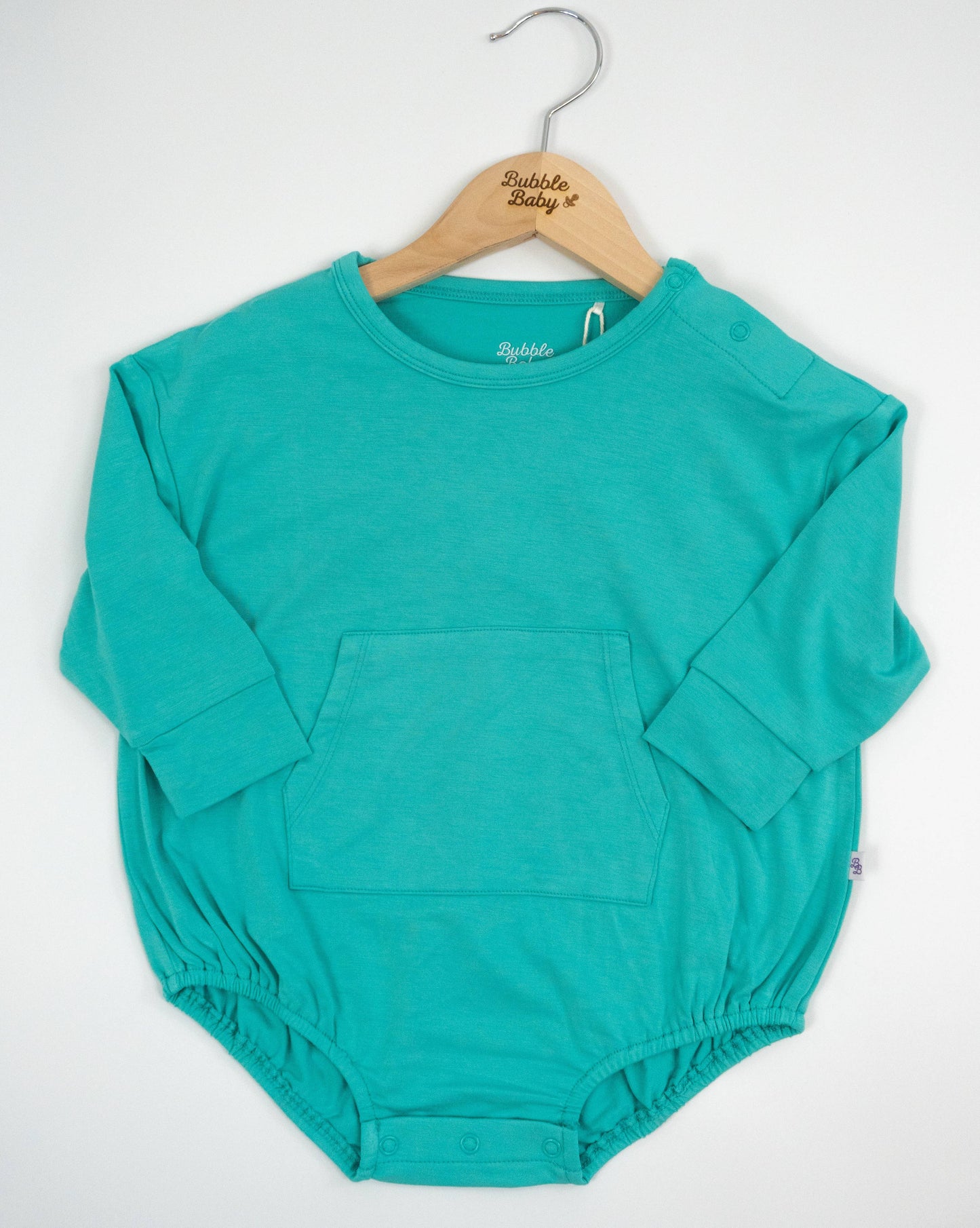 Turquoise | Long Sleeve Bubble Romper