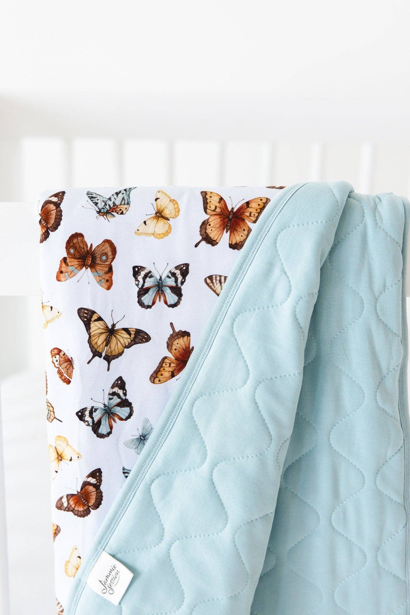 Butterfly Kisses Toddler Quilted Blanket “60x40”