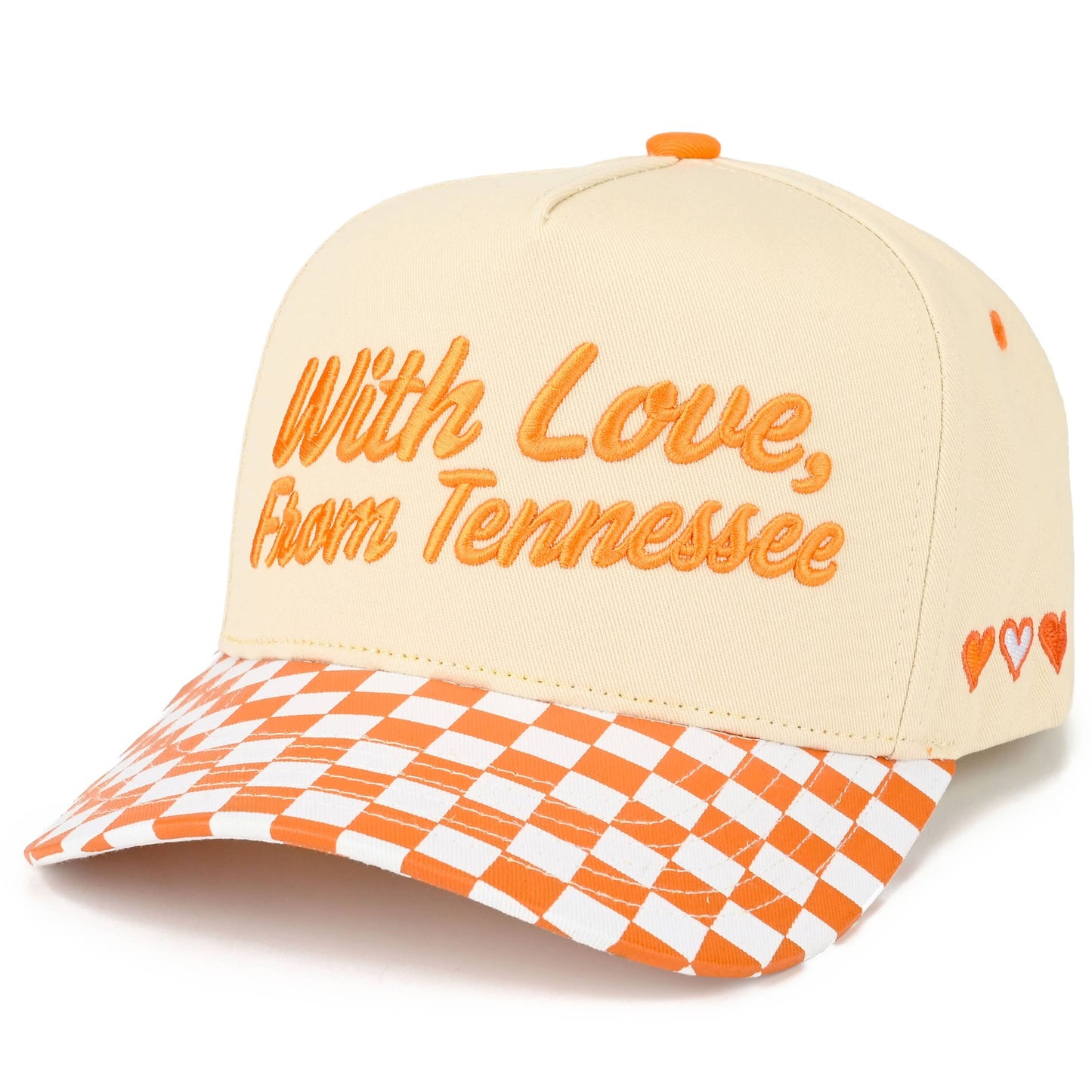 C.C WITH LOVE FROM Letter on Two Tone Trucker Hat